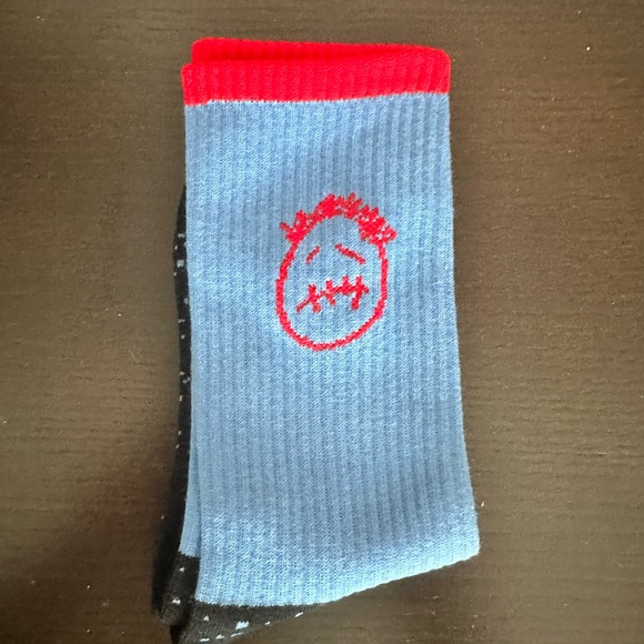 🌵🌵 CACTUS JACK Travis Scott Socks • Blue/Red • Size Large • Brand New - Picture 2 of 4